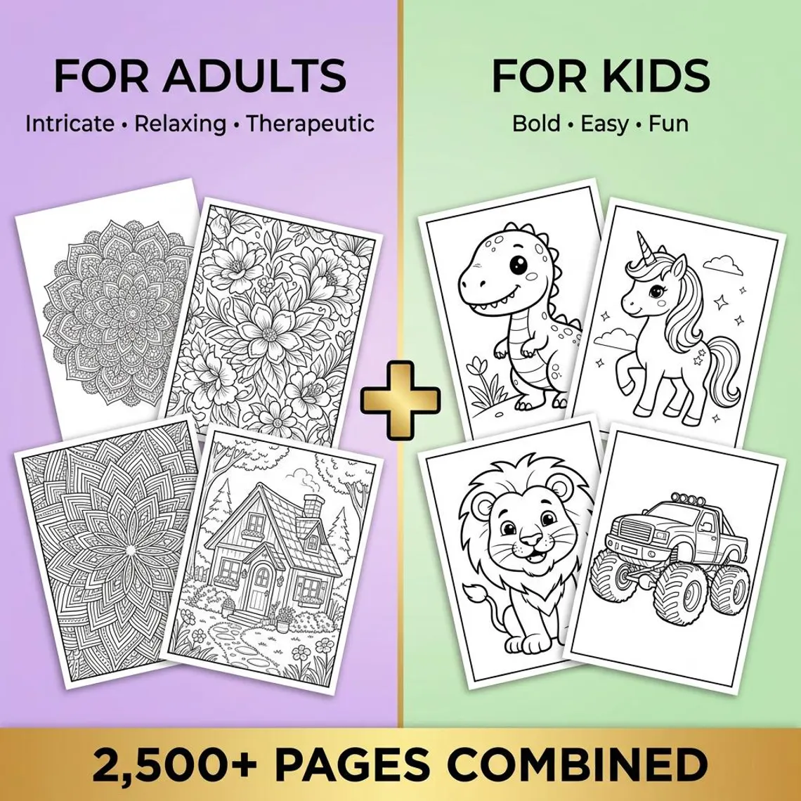 For Adults and For Kids - 2500+ pages combined
